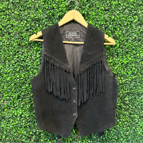 mpw | Jackets & Coats | Vintage Leather Vest Mens Medium Button Up